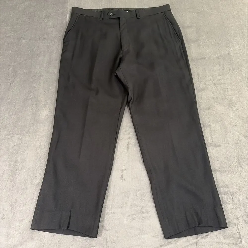 Marc Ecko Suit Black Rayon Polyester Jacket Sport Coat Pants 44R 38Wx29 Chrty